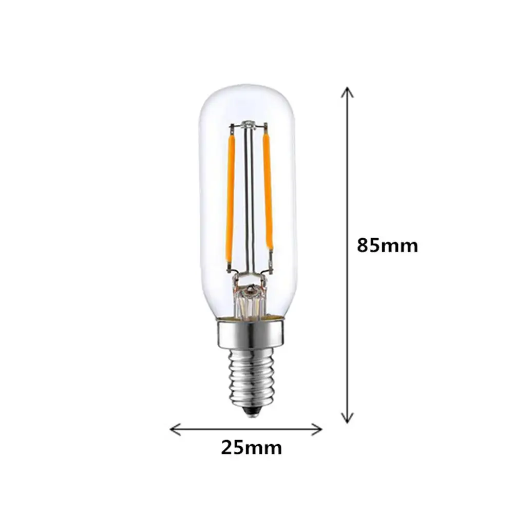 E14 База Светодиодный канделябры лампочки 2 Вт 110 В Эдисона накаливания лампочка трубка форма с изогнутым кончиком лампа накаливания, замена