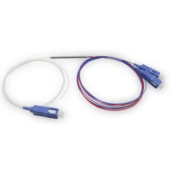

10pieces 1*2 FBT Single Mode Dual Window Optic Fiber Fused Coupler with SC/UPC connector 0.9mm