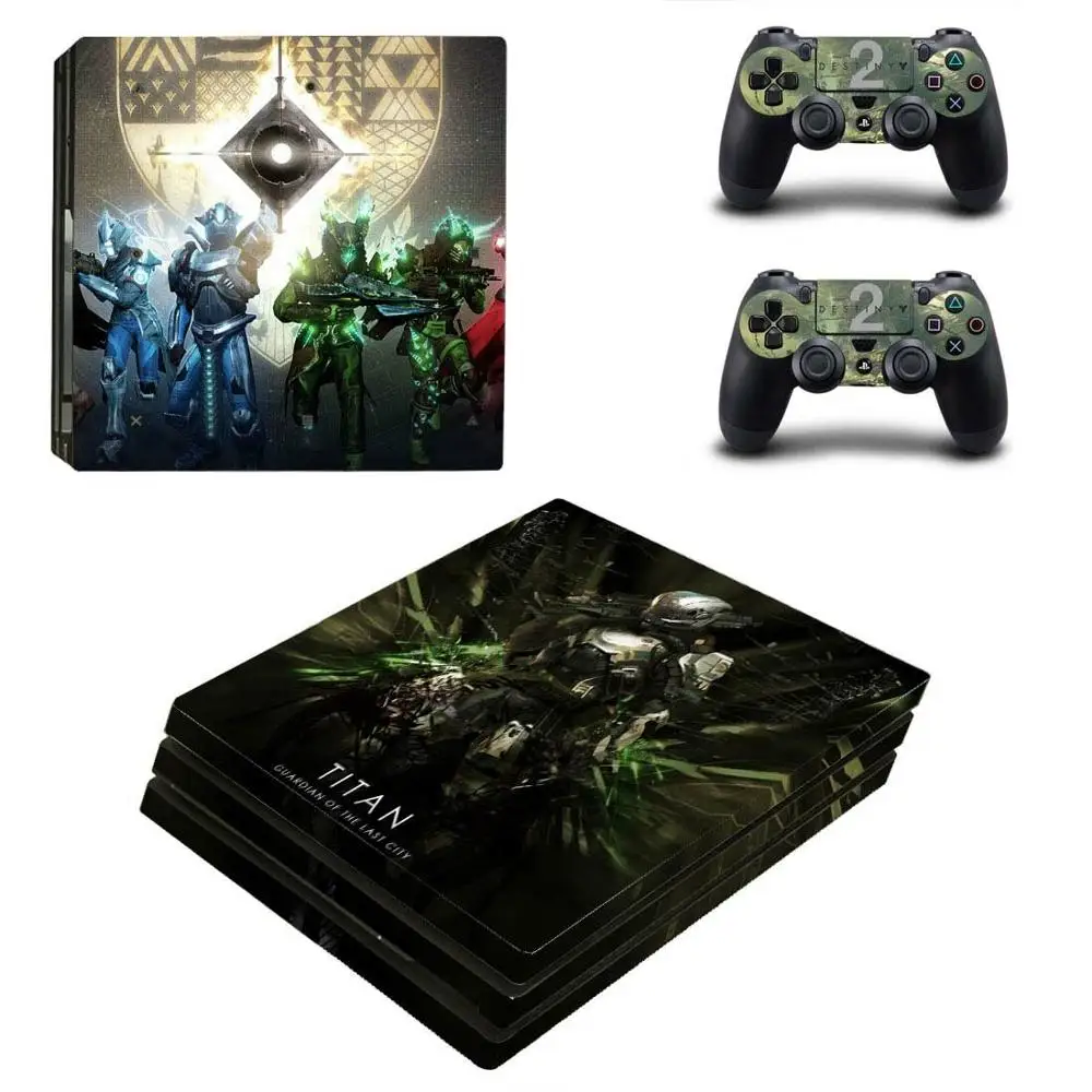 Наклейка для playstation 4 Pro с персонажами из мультфильма "Destiny 2 PS4 Pro", s PS 4 Play station 4 Pro, Виниловая наклейка для игровой консоли и контроллера