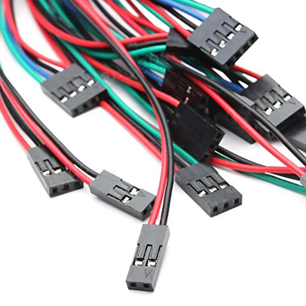 10Pcs70cm 3Pin кабель набор женский-Женский Перемычка провода для Arduino 3d принтера