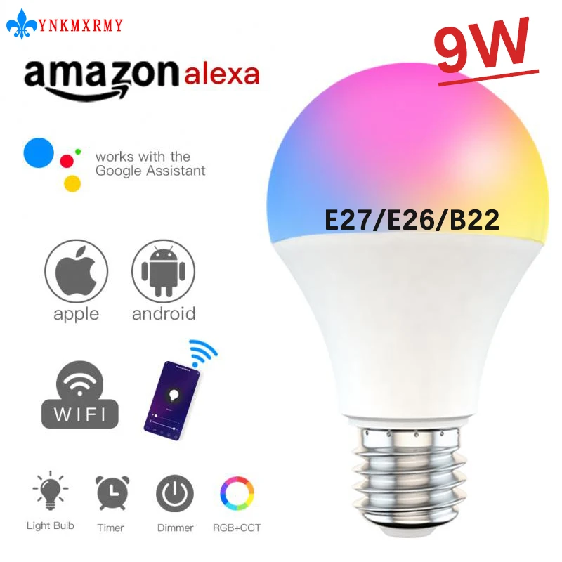 WiFi Smart Light Bulb WakeUp Lights, Compatible With Alexa Shopee