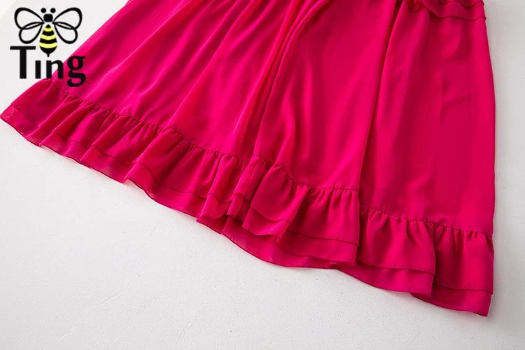 Tingfly модные роскошные Ruched Ruffles вечерние платья макси винтажная кружевная вставка длинное платье Бохо праздничный стиль Vestidos 3 цвета