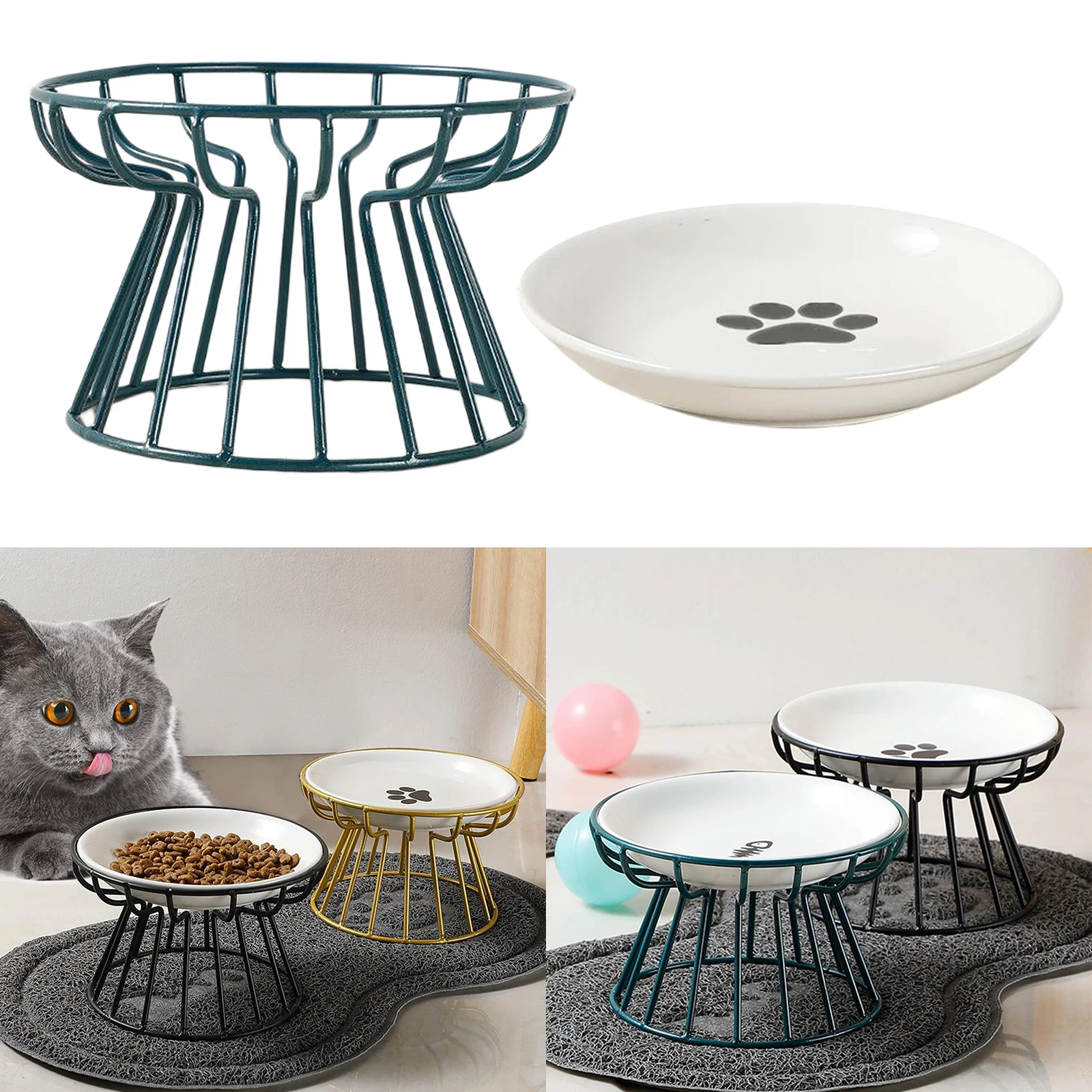 Pet Dog Cat Bowl Elevated Raised Bowl with Stand for all Breeds Small Dog Cat Pet Dog Cat Bowl Elevated Raised Bowl with Stand for all Breeds Small Dog Cat