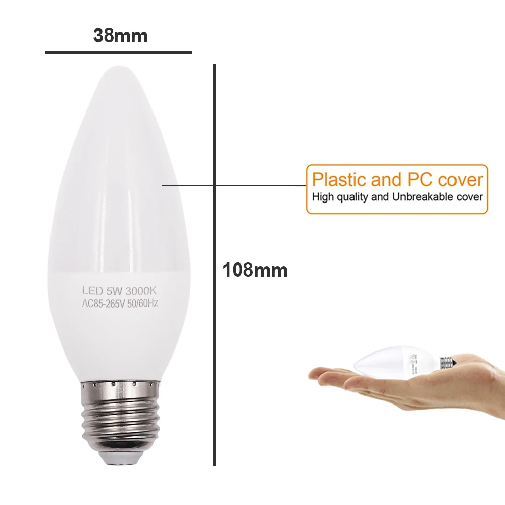 Dimmable Candle Bulbs B22 | B22 Led Candle Light Bulbs | B15 Dimmable Led Bulb - Led Bulbs & -