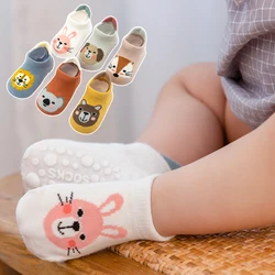 Chaussettes antidérapantes pour bébé fille et garçon, accessoires mignons, nouvelle collection 