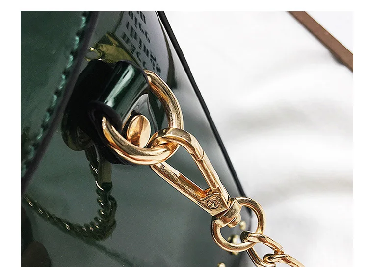 WOBAG New High Quality Women Patent Leather Cube Box Handbag Female Mini Diamond Simple Chain Shoulder Messenger Bag