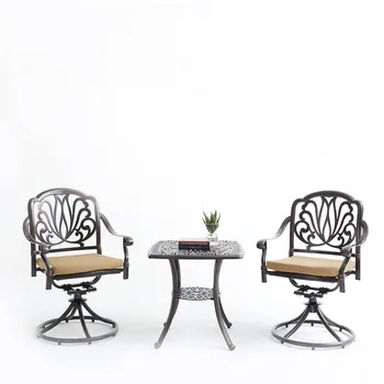 

5PC Aluminum Dining Set Nordic Table & 4 Dining Chairs Kitchen Breakfast Patio Dining Set coffee table chair set Furniture