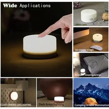 

Dimmable LED Night Light Touch Rechargeable Lights Portable Lamp for Baby Room Bedside Bedroom Nursery Lamp S26 20 Dropship