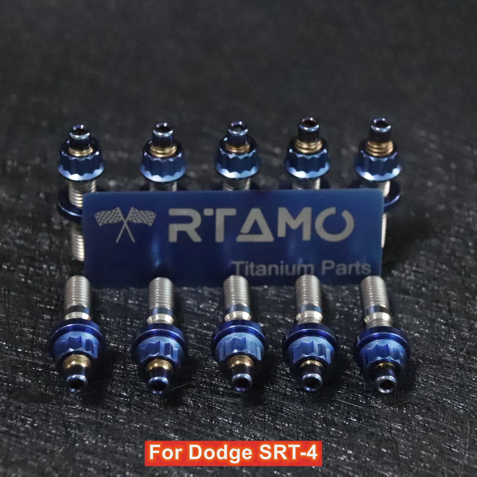 Titanium Intake or Exhaust Manifold Stud Kit Burnt Blue (10 Pieces Kit) For Dodge SRT-4 intake manifold