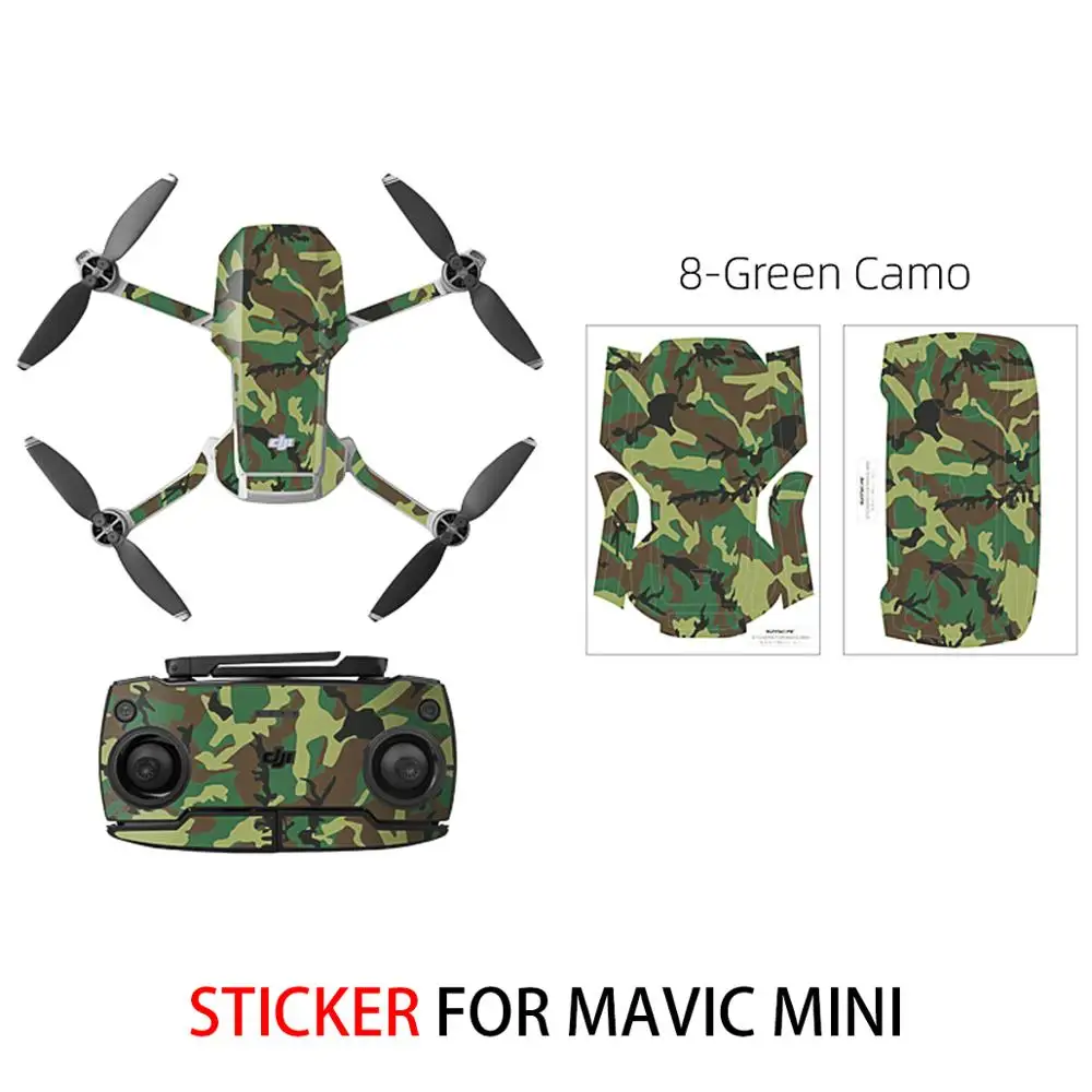DJI Mavic Mini DIY Набор для творчества для DJI Mavic мини-Наклейка Набор ручная нарисованная кожа для Mavic Mini Drone аксессуары - Цвет: Green Camo