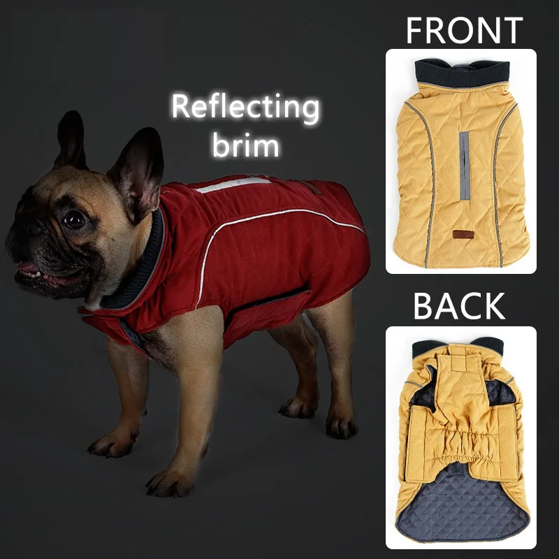 Зимний охотничий жилет для собак, Ретро дизайн, уютная Одежда для собак, светоотражающая куртка для домашних животных, подходит для средних и больших собак, теплое пальто для щенков