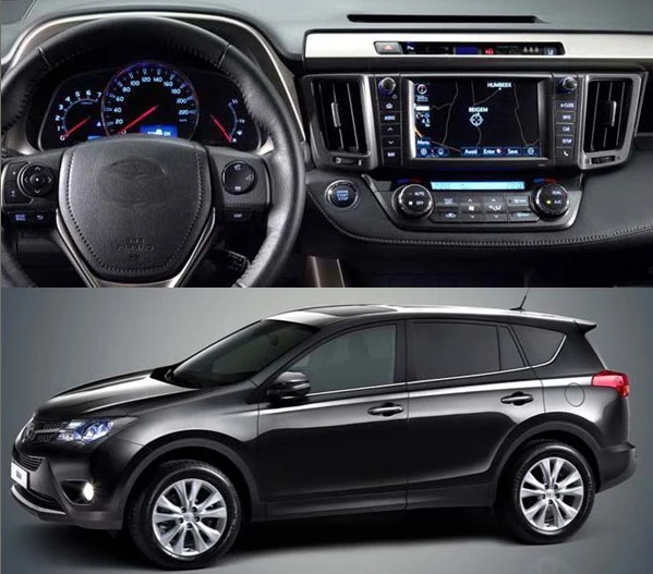Автомобильная панель аудио рамка приборной панели комплект для RAV4 2013
