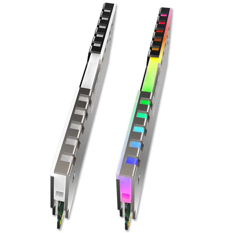 Cooling Cooler Spreader Heat Sinks Heatsink Accessories 2Pcs LED RGB PC Set Kit Computer RAM
