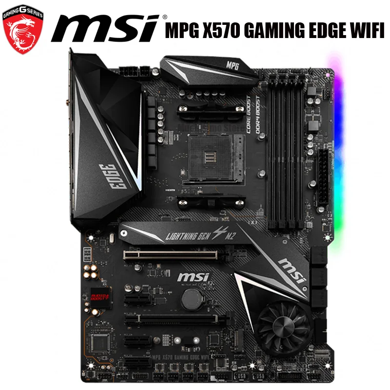 Socket AM4  Ryzen 9 AMD X570 MSI X570 GAMING EDGE