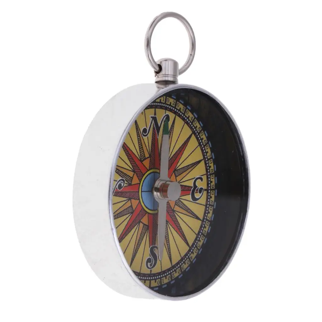 Pocket Alloy Compass Watch Style Outdoor Camping Hiking Navigation Keychain