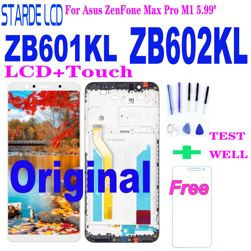Original LCD For Asus ZenFone Max Pro (M1) ZB601KL ZB602KL Display Touch Screen Panel Digitizer Assembly with Frame | Мобильные