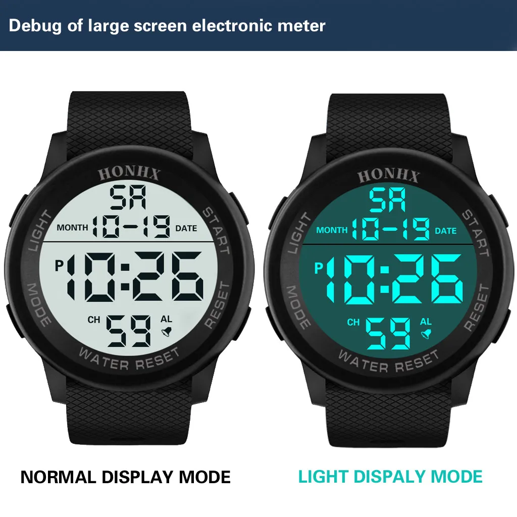 Fashion Outdoor Sport Watch Men Multifunction Watches Alarm Clock Waterproof Digital Reloj LED Display Mirror Montre Homme vintage digital watches