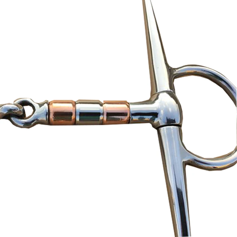 Stainless Steel Horse Bit 13cm Mouthpiece Copper Roller Full Cheek Bits horse riding equipment
