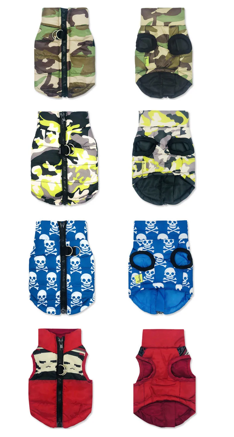 Camo Pattern Waterproof Dog Coat Winter Puppy Clothes Houissue