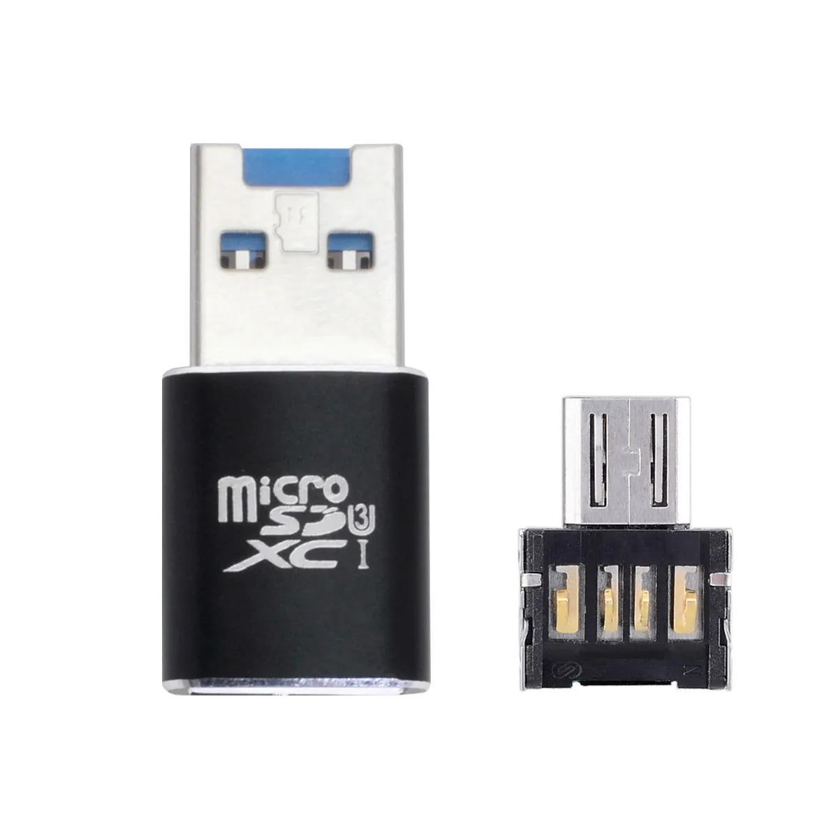 

Xiwai USB 3.0 to SDXC TF Micro SD Card Reader with Micro USB 5pin OTG Adapter for Tablet / Phone