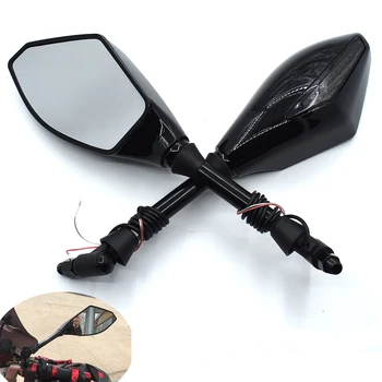 

Universal 10mm Motorcycle mirrors LED Turn Signals Rearview Mirrors For DUCATI Monster 696 796 695 659 796 400 695 620 1100/S
