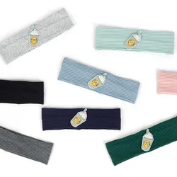 Baby Girl Headband Casual Children's Boy Ribbed Cotton Soft Elastic Headwrap Turban Ice Cream Printing Cute Hair Accessories