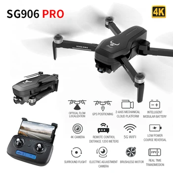 

SG906 Pro GPS Drone 4k Two-axis shock-absorbing Gimbal Supports SD card Foldable RC Quadcopter 1.2km Distance VS X35 L109
