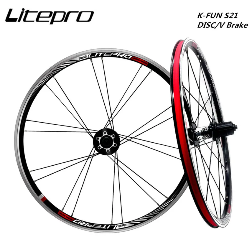 Litepro KFUN/S21 складной велосипед BMX спереди 2 сзади 5 герметичный Подшипник сплава 406/451