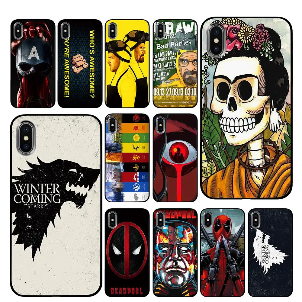 Awesome Black TPU For iPhone 5 5S SE 6 6s 7 8 Plus X XS Max XR Phone Cases | Мобильные телефоны и аксессуары