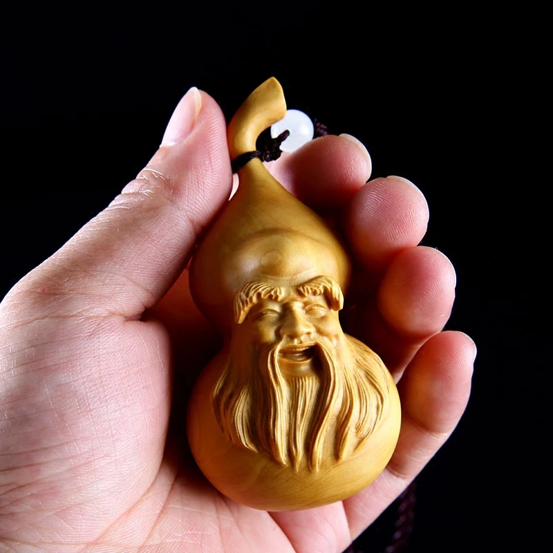 Подвеска в виде тыквы длиной 8 см статуэтка из коллекции деревянная подвеска