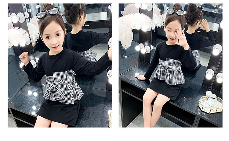 Back To School Clothing 2019 Autumn Big Girl Dress Long Sleeve Princess Teenage Girls Dresses Fashion Baby Kids T Shirts Dresses (5)