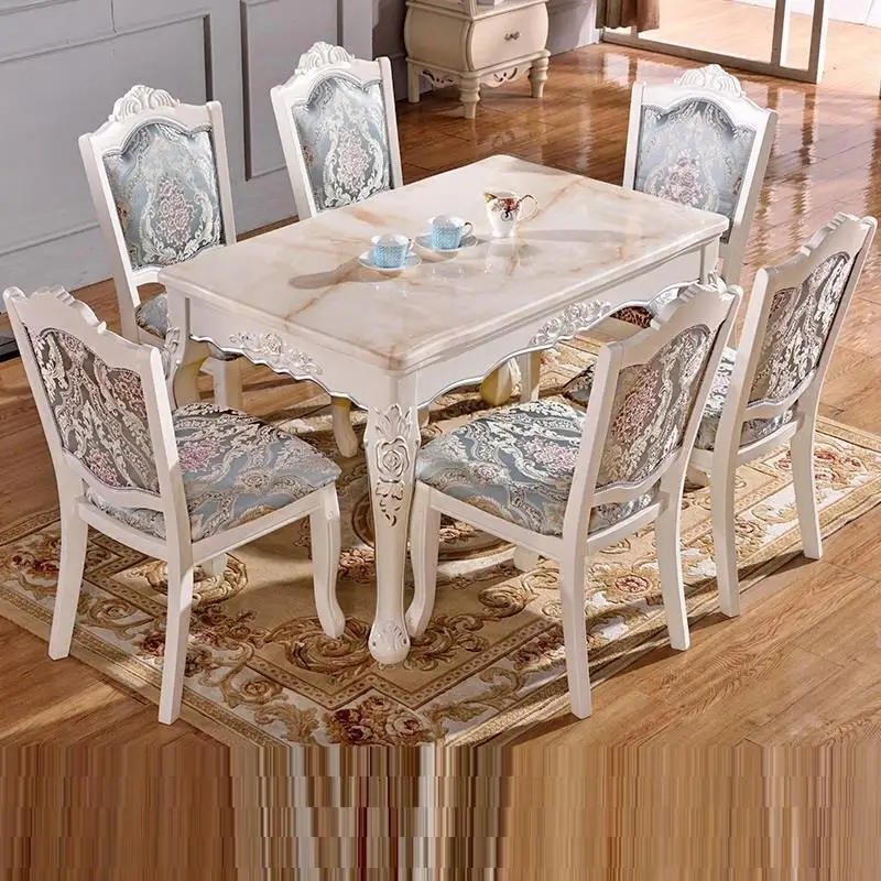 Marmol Pliante Dinning Set Piknik Masa Sandalye Escrivaninha Деревянный Европейский De Jantar Mesa Comedor Bureau Tablo обеденный стол