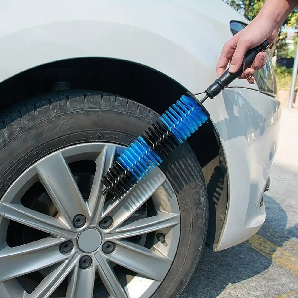 

Car Vehicle Tire Tyre Wheel Rims Steel Wire Long Brush Washing Cleaning Tool