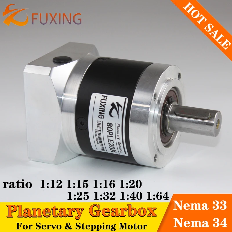 80PLE ратиo15 16 20 25 32 40 64:1 Nema 33 34 шаговый двигатель 80 мм 750 Вт 1 КВТ Серводвигатель