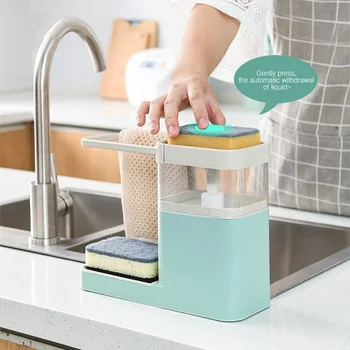 

Detergent Liquid Storage Box 3-In-1 Multifunction Rack Cleaning Sponge Drainboard Soap Holder For Kitchen Cleaning Tools Hot