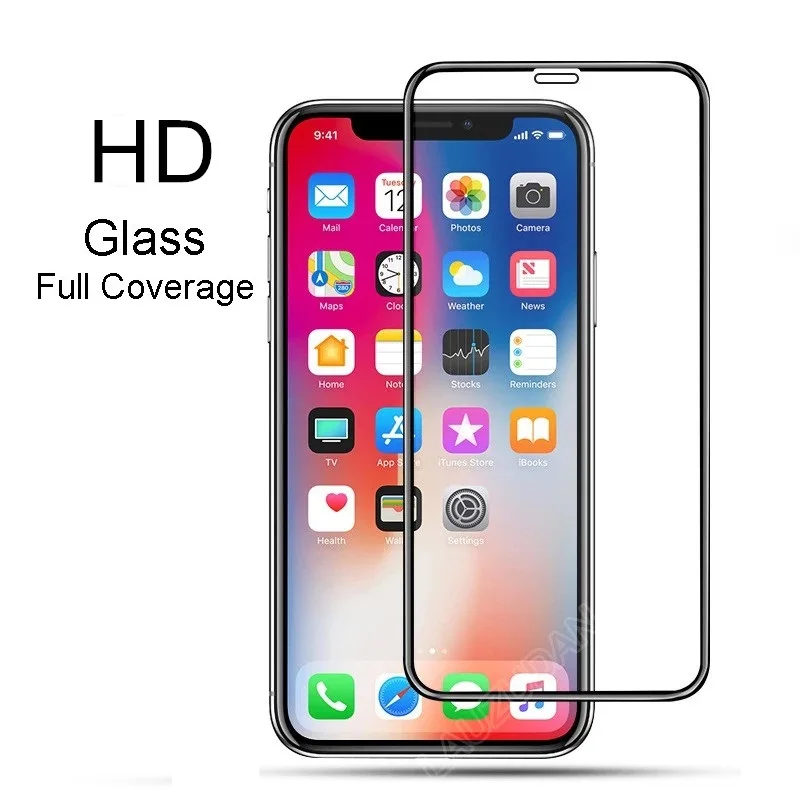Закаленное стекло HD для iPhone 11 8 7 6Plus защитная пленка экрана X XR XS Max promax 6 6s 5s SE |