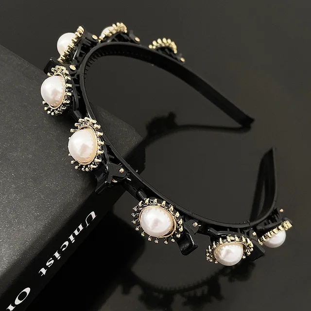 Women hair clips Double Layer Bangs Hairstyle ban Jewelry Hairpin Sports Hair Band accessories hoop Headband ornaments for girls NO 7