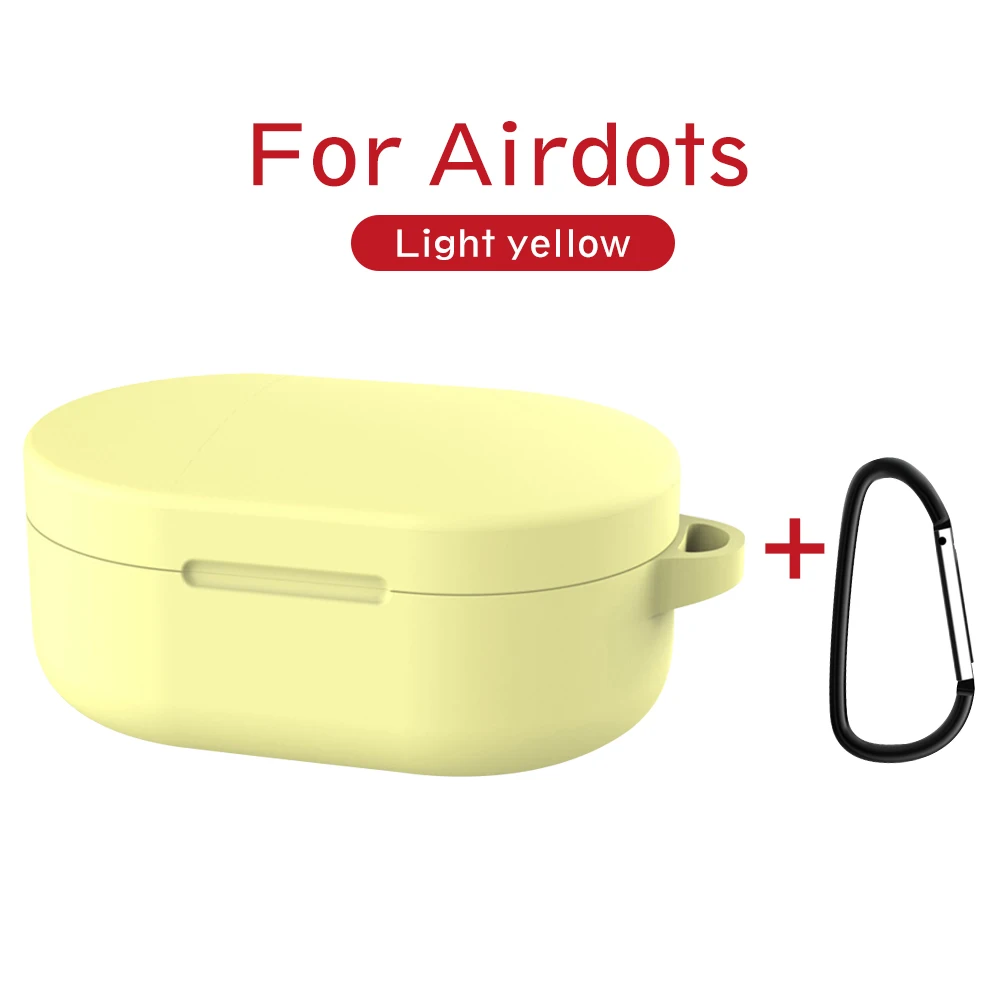 Силиконовый защитный чехол для Redmi Airdots Air dots для наушников Redmi AirDots, гарнитура для зарядки, чехол для защиты от потери кожи - Цвет: Yellow
