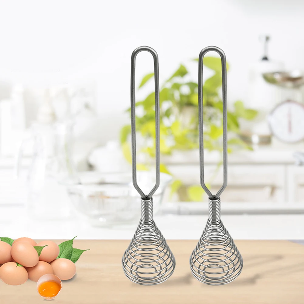 Stainless Steel Home Rotary Mixer Whisk Egg Beater Cooking Portable Blender Semi Automatic Kitchen Tools Cream Hand Push Stirrer