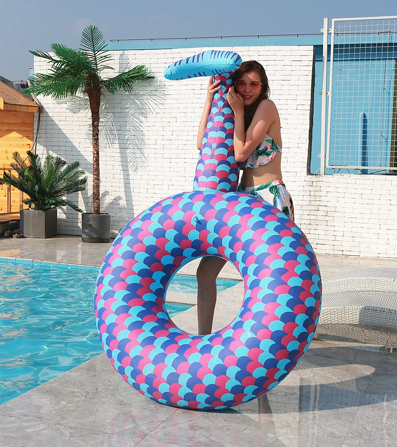 Rooxin 180 см надувное кольцо русалки для плавания для взрослых и детей, круг для плавания, летние игрушки для вечеринок, надувной матрас