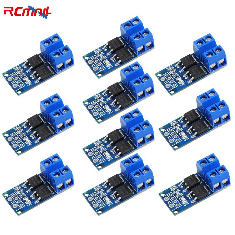 Jolicobo 15A 400W DC 5V-36V Dual Large Power Mosfet MOS FET Trigger Switch Driver Module MOS Transistor Driving Module FET Trigger Switch Board 5pcs