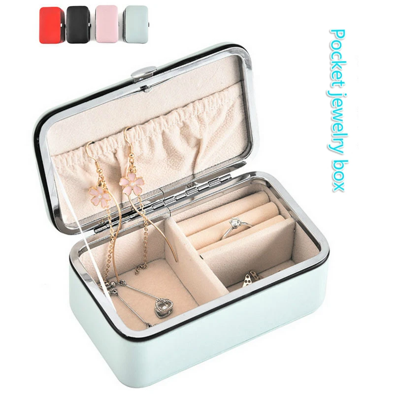 

Portable Jewelry Box Travel Essential Ring Earrings Necklace Handmade Jewelry Box Multi-function Storage Box