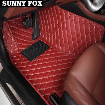 

Special car floor mats for Porsche Cayenne SUV Cayman Macan Panamera Waterproof car-styling leather Anti-slip carpet liners