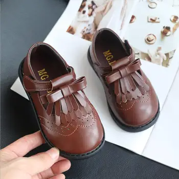 

Kids Shoes New Children Toddler Baby Little Girls Summer Leather Shoes For Girls princess T-word Shoes 1 2 3 4 5 6 7 Years New