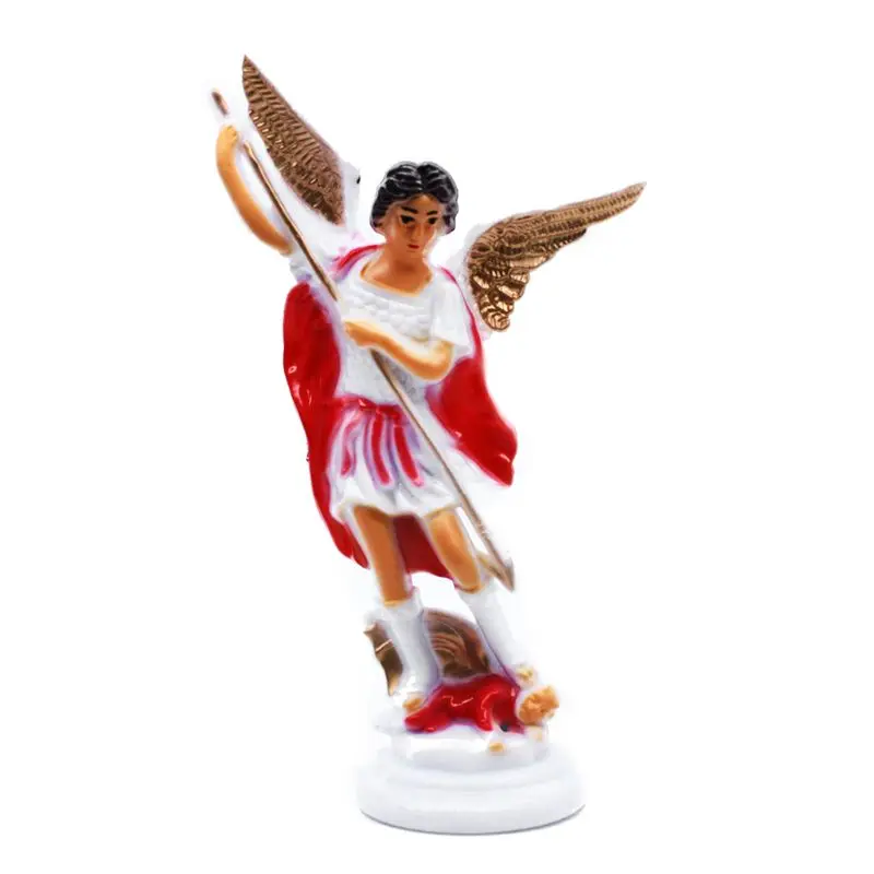 Красный Ангел, пластиковая Священная Статуя, украшения, христианская церковь, украшение для дома