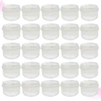 

50 Sets Cute Baking Pudding Cup High Temperature Resistant Japenese Pudding beaker with Lid (Transparent)