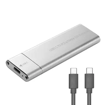 

USB 3.1 to M.2 NVME PCIe SSD Enclosure, NVME M-Key to Type C Adapter Case