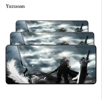 

Yuzuoan Large Lock Edge Designs Final Fantasy Anime Gaming keyboard mouse pad gamer play mats Size for 900*400*3mm Table Mat
