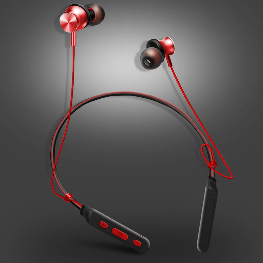 Worallymy Mini Bluetooth 4,1 гарнитура Handsfree Dual Ear Беспроводная Шея Висячие спортивные наушники вкладыши