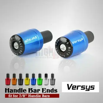 

Motorcycle CNC 7/8" 22MM Aluminum Handlebar Handle Bar End Grips Weight Plugs Cap For KAWASAKI Versys 300X 650CC 1000